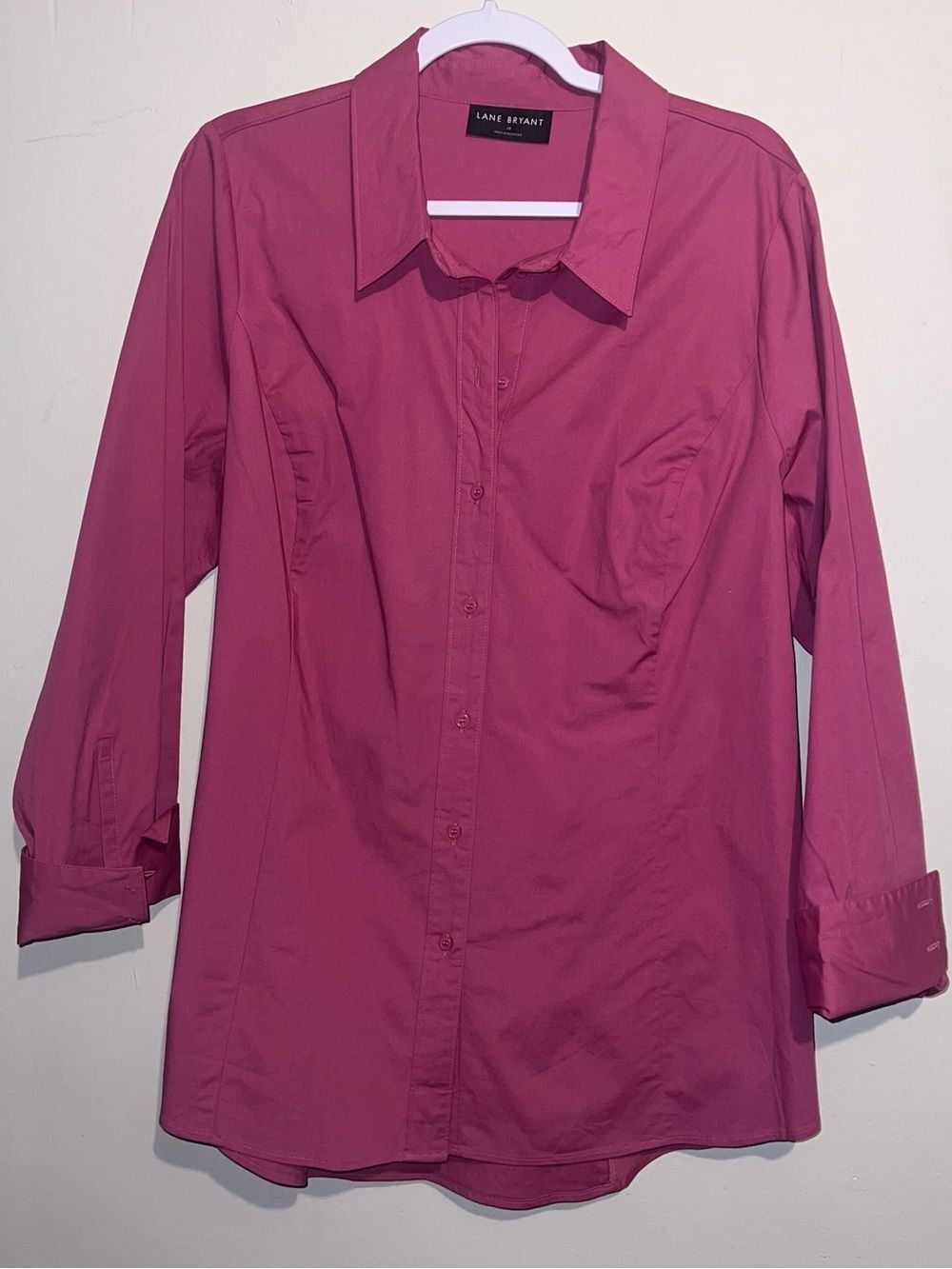 Lane Bryant Rose Pink Button-Up Blouse 18